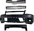4-Piece Kit, Front Primed Bumper Cover, Includes (2) Bumper Cover, (1) Bumper Grille, and (1) Grille
