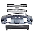 4-Piece Kit Front Primed Bumper Cover, Sport Utility, Includes (2) Bumper Cover, (1) Bumper Grille, and (1) Grille