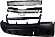 2013 Chevrolet Suburban 1500 - 3-Piece Kit Front Primed Bumper Cover,  For Models Without Off Road Package (Round Fog Lights), Sport Utility,  Includes (1) Bumper Cover, (1) Bumper Grille, and (1) Grille