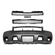 3-Piece Kit, Front Primed Bumper Cover, Sport Utility, For Models Without Off Road Package (Round Fog Lights), Includes (1) Bumper Cover, (1) Bumper Grille, and (1) Grille