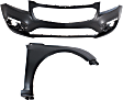 2015 Chevrolet Cruze - 2-Piece Kit Front Primed Bumper Cover,  Includes (1) Bumper Cover and (1) Fender