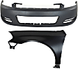 2-Piece Kit, Front, Driver Side Fender, Includes (1) Bumper Cover and (1) Fender