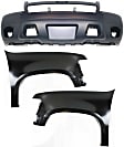 3-Piece Kit Front, Driver and Passenger Side Fender, For Models without Off Road Package, Includes (1) Bumper Cover and (2) Fender