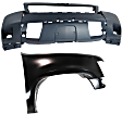 2-Piece Kit, Front, Passenger Side Fender, CAPA Certified, Includes (1) Bumper Cover and (1) Fender