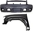 2-Piece Kit Front, Driver Side Fender, For Models without Off Road Package, CAPA Certified, Includes (1) Bumper Cover and (1) Fender