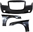 2005-2010 Chrysler 300 - 3-Piece Kit, Front Primed Bumper Cover, Includes (1) Bumper Cover and (2) Fender