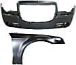 2-Piece Kit, Front Primed Bumper Cover, Includes (1) Bumper Cover and (1) Fender