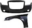 2-Piece Kit, Front Primed Bumper Cover, Includes (1) Bumper Cover and (1) Fender