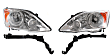 2007-2011 Honda CR-V - 4-Piece Kit Driver and Passenger Side Halogen Headlight, Without bulb(s), OE Replacement, Includes (2) Headlight and (2) Headlight Bracket