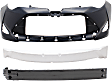 2017 Toyota Corolla - 3-Piece Kit Front Primed Bumper Cover,  Includes (1) Bumper Absorber, (1) Bumper Cover, and (1) Bumper Reinforcement