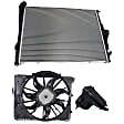 3-Piece Kit Radiator, 3.0L, 6Cyl, Includes (1) Coolant Reservoir, (1) Cooling Fan Assembly and (1) Radiator