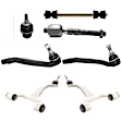 10-Piece Kit Front and Rear Suspension Kit, Includes (2) Ball Joint, (2) Control Arm, (2) Sway Bar Link, and (4) Tie Rod End