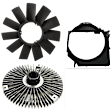 3-Piece Kit Fan Clutch, Standard thermal, Includes (1) Fan Clutch, (1) Fan Shroud and (1) Fan Blade