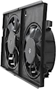 2-Piece Kit OE Replacement Radiator Fan, Dual fan, Includes (1) Cooling Fan Assembly and (1) A/C Condenser