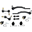 10-Piece Kit Front, Driver and Passenger Side, Inner and Outer Tie Rod End, Includes (4) Tie Rod End, (4) Ball Joint and (2) Sway Bar Link