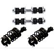 4-Piece Kit Front Fully Loaded Strut, FWD, Includes (2) Shock Absorber and Strut Assembly and (2) Sway Bar Link