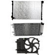 2004 Mini Cooper - 3-Piece Kit Radiator, Non-Turbocharged, 1.6L 4Cyl,  Includes (1) A/C Condenser, (1) Cooling Fan Assembly, and (1) Radiator