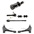 10-Piece Kit Front Suspension Kit, Includes (2) Control Arm, (2) Loaded Strut, (2) Sway Bar Link, and (4) Tie Rod End