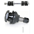 4-Piece Kit Front, Driver and Passenger Side, Lower Ball Joint, Includes (2) Ball Joint and (2) Sway Bar Link