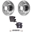2-Wheel Set Rear Brake Disc and Pad Kit, Plain Surface 281.69 mm, Includes (1) Brake Pad Set and (2) Brake Disc