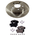 2-Wheel Set Rear Brake Disc and Pad Kit, Plain Surface 266.95 mm, Includes (1) Brake Pad Set and (2) Brake Disc