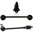 6-Piece Kit Front, Driver and Passenger Side, Lower Ball Joint, includes (2) Ball Joint and (4) Sway Bar Link