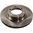 4-Wheel Set Front and Rear Brake Disc and Pad Kit, Plain Surface Front-338.07 mm/Rear-312.17 mm, Includes (4) Brake Disc and (2) Brake Pad Set