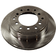 4-Wheel Set Front and Rear Brake Disc and Pad Kit, Plain Surface Front-338.07 mm/Rear-312.17 mm, Includes (4) Brake Disc and (2) Brake Pad Set