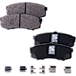 4-Wheel Set Front and Rear Brake Disc and Pad Kit, Plain Surface Front-338.07 mm/Rear-312.17 mm, Includes (4) Brake Disc and (2) Brake Pad Set
