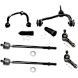 8-Piece Kit Front, Driver and Passenger Side, Upper, Inner and Outer Suspension Kit, Includes (4) Tie Rod End, (2) Control Arm, and (2) Steering Rack Boot