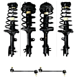 6-Piece Kit Front and Rear Suspension Kit, Includes (4) Loaded Strut and (2) Sway Bar Link