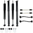 8-Piece Kit Front and Rear Suspension Kit, Includes (4) Shock and (4) Sway Bar Link