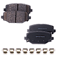 4-Wheel Set Front and Rear Brake Disc and Pad Kit, Plain Surface 5 Lugs Front-329.95 mm/Rear-327.91 mm, Includes (4) Disc and (2) Pad Set