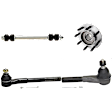 2-Wheel Set Front, Driver and Passenger Side Wheel Hub, 8 Lugs, With Bearing, RWD, Includes (2) Sway Bar Link, (4) Tie Rod End, and (2) Wheel Hub