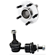 2-Wheel Set Rear, Driver and Passenger Side Wheel Hub, 5 Lugs, With Bearing, Includes (2) Wheel Hub and (2) Sway Bar Link