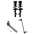 6-Piece Kit Front, Driver and Passenger Side Fully Loaded Strut, Includes (2) Sway Bar Link, (2) Tie Rod End and (2) Shock Absorber and Strut Assembly
