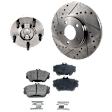 2-Wheel Set Front Wheel Hub, Includes (2) Wheel Hub, (2) Brake Disc and (1) Brake Pad Set