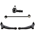 6-Piece Kit Front Suspension Kit, Includes (2) Control Arm, (2) Sway Bar Link, and (2) Tie Rod End