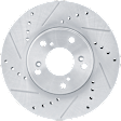 2-Wheel Set Brake Disc and Pad Kit, Cross-drilled and Slotted 281.94 mm, Includes (1) Brake Pad Set and (2) Brake Disc