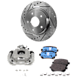 2-Wheel Set Rear Brake Kit With Calipers,  FWD, Includes (1) Caliper, (2) Disc, and (1) Pad Set