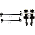 4-Piece Kit Front, Driver and Passenger Side Suspension Kit, Includes (2) Shock Absorber and Strut Assembly and (2) Sway Bar Link