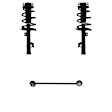4-Piece Kit Front Suspension Kit, Includes (2) Shock Absorber and Strut Assembly and (2) Sway Bar Link