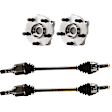 4-Piece Kit Front, Driver and Passenger Side Axle Assembly - New 4-Piece Kit, includes (2) Axle Assembly and (2) Wheel Hub