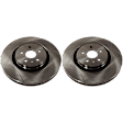 4-Wheel Set Front and Rear Brake Disc and Pad Kit, Plain Surface 5 Lugs Front-344.93 mm/Rear-314.96 mm, Includes (4) Brake Disc and (2) Brake Pad Set