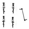 6-Piece Kit Front and Rear, Driver and Passenger Side Fully Loaded Strut, AWD, Includes (4) Shock Absorber and Strut Assembly and (2) Sway Bar Link