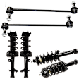 6-Piece Kit Front and Rear Suspension Kit, Includes (4) Shock Absorber and Strut Assembly and (2) Sway Bar Link