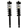 6-Piece Kit Front and Rear, Driver and Passenger Side Fully Loaded Strut, Includes (4) Shock Absorber and Strut Assembly and (2) Sway Bar Link
