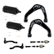 8-Piece Kit Front, Driver and Passenger Side Suspension Kit, Includes (2) Control Arm, (2) Steering Rack Boot, and (4) Tie Rod End