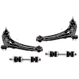 4-Piece Kit Front, Driver and Passenger Side, Lower Control Arms, Includes (2) Control Arm and (2) Sway Bar Link