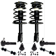 8-Piece Kit Front Suspension Kit, Includes (2) Ball Joint, (2) Shock Absorber and Strut Assembly, (2) Sway Bar Link, and (2) Tie Rod End